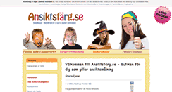 Desktop Screenshot of ansiktsfarg.se